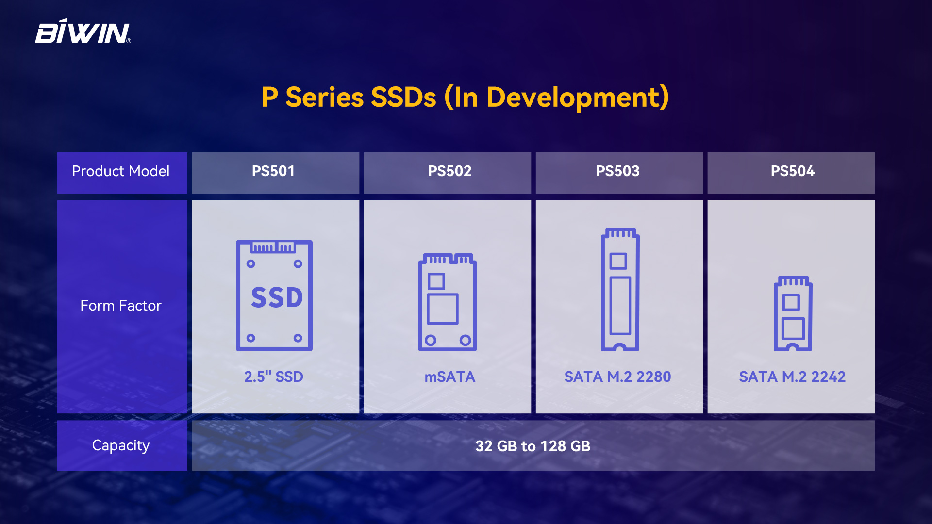 BIWIN P series SSDs